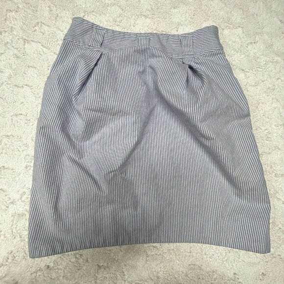 Anthropologie Edme & Esyllte Women's Size 8 Blue Striped Career Pencil Skirt - Picture 3 of 9